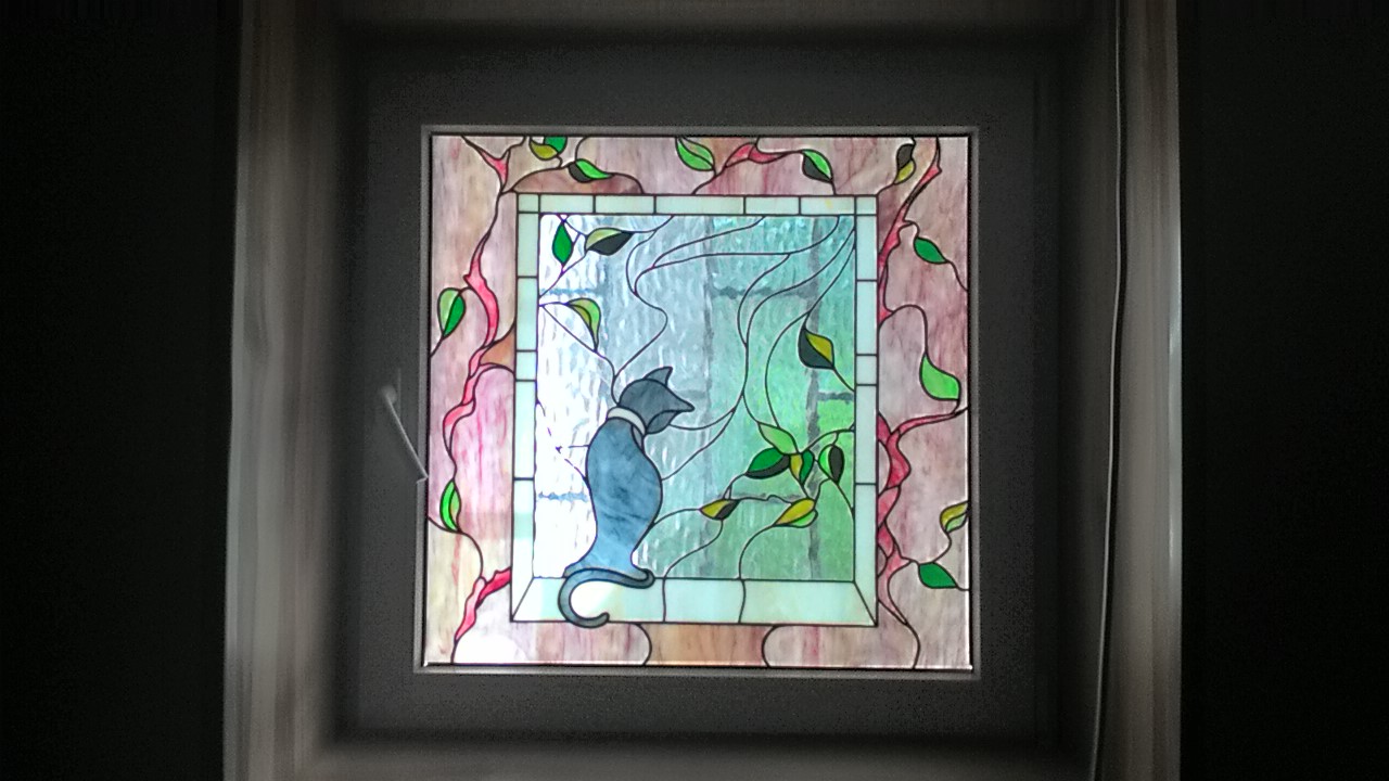 Витражные окна на тему кошки
